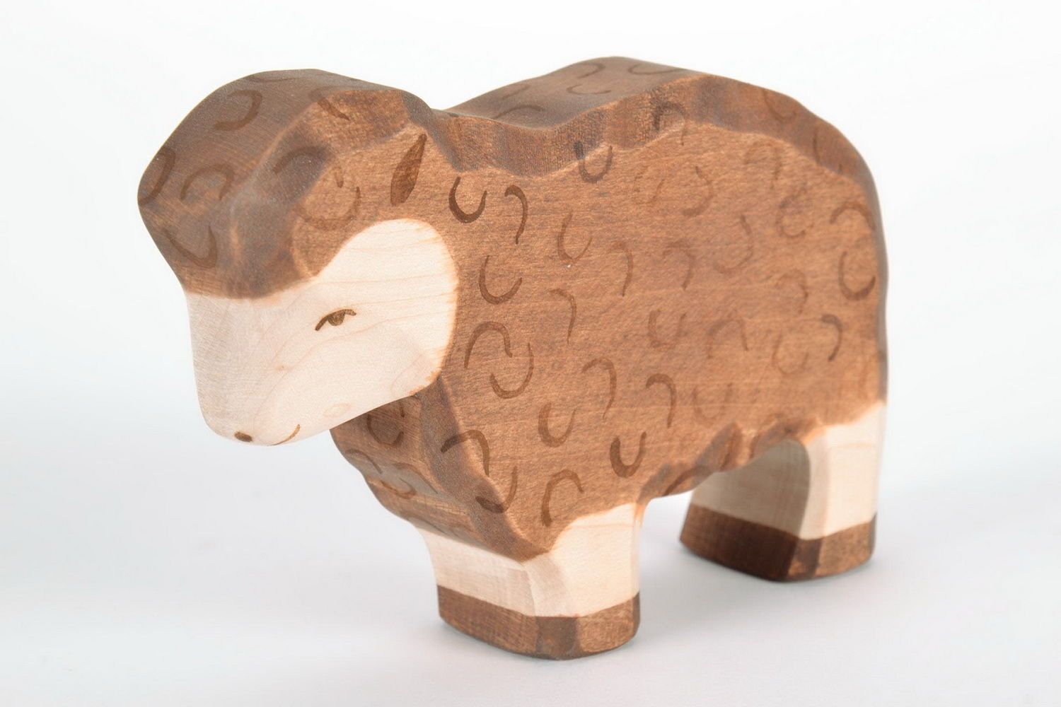 Figurine cut out from wood Lamb photo 4