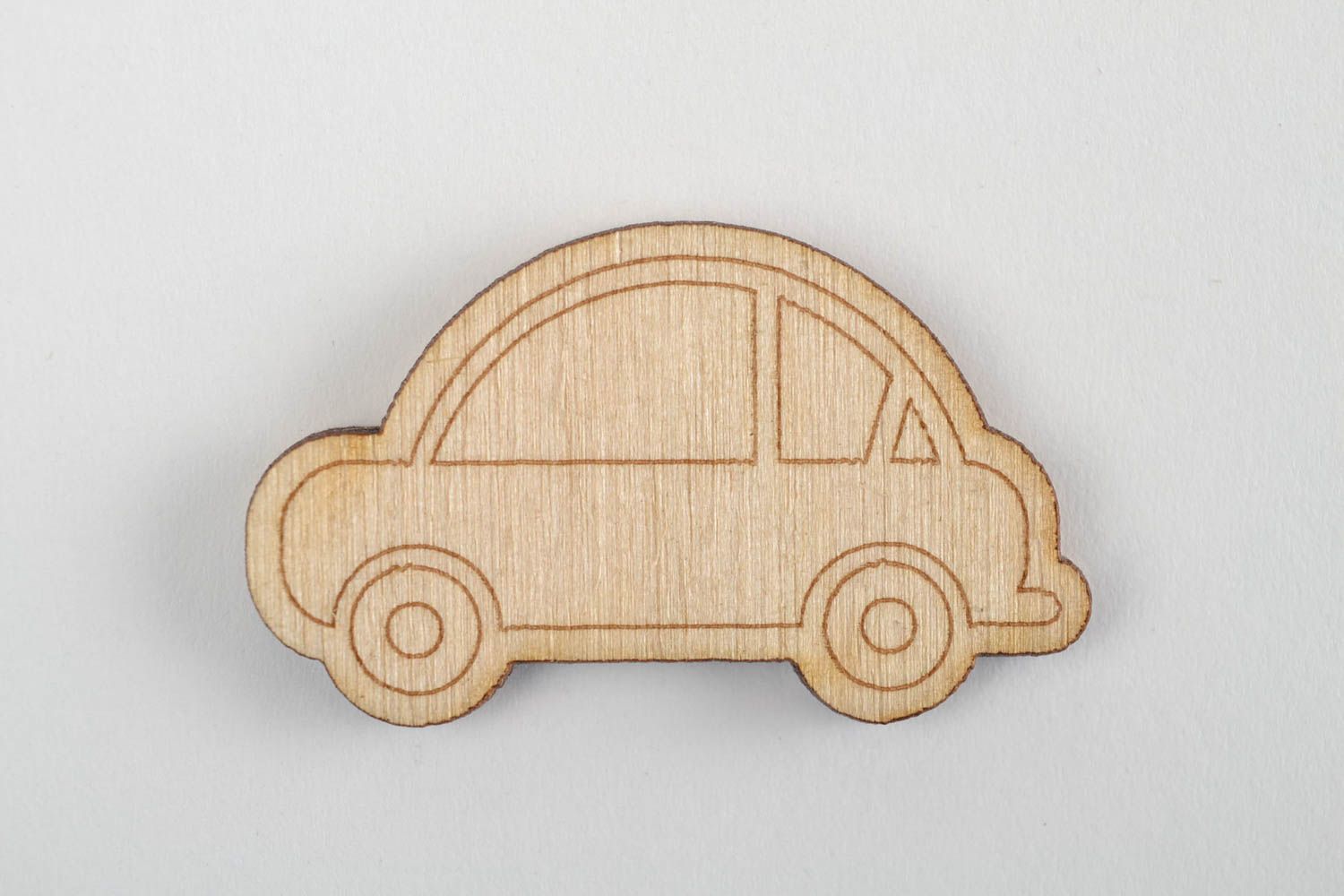 Auto Figur handgemacht Holz Rohling zum Bemalen Geschenk für Kinder klein  foto 4