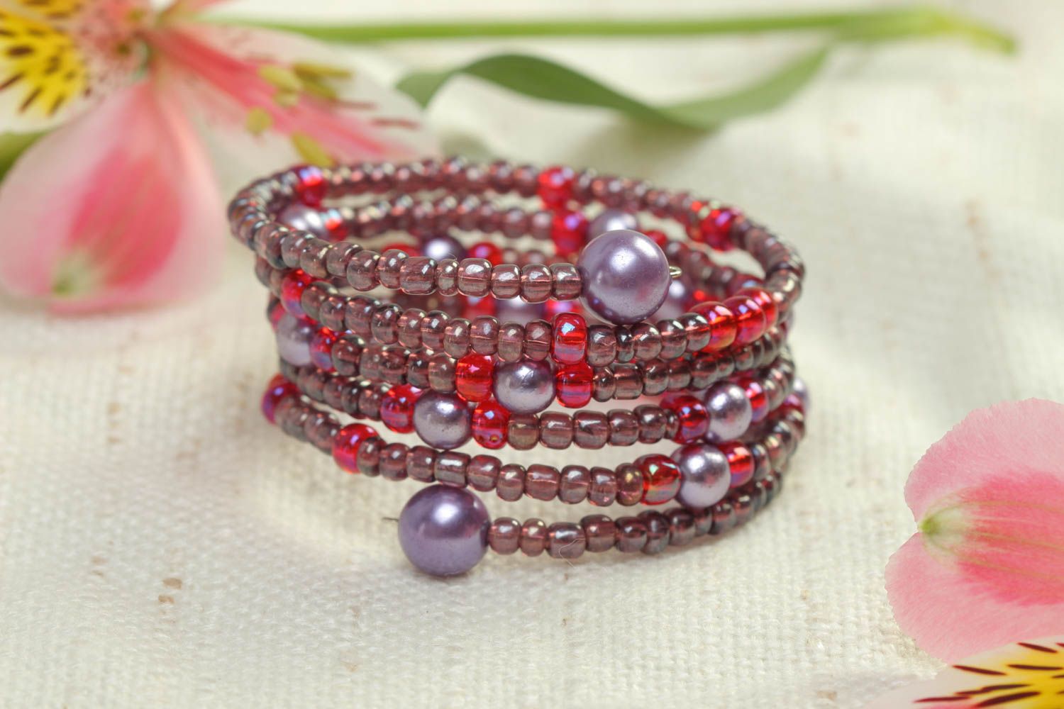 Wrist beaded bijouterie fashion spiral bracelet handmade trendy accessory photo 2