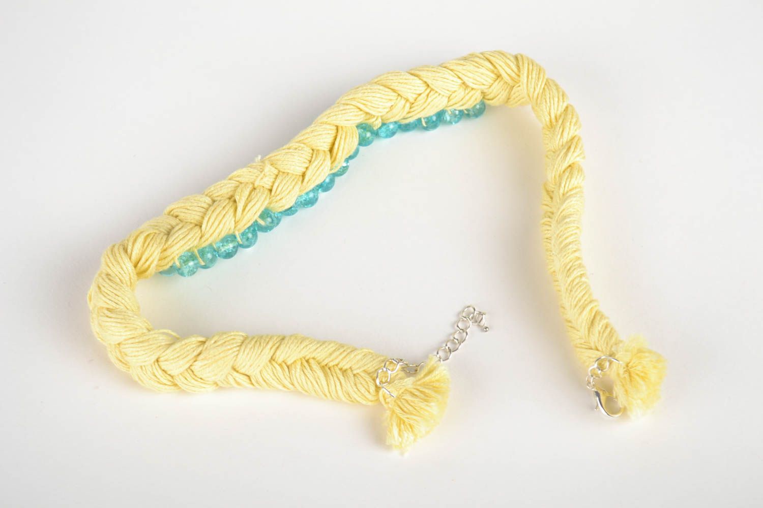 Handmade Schmuck Collier geflochtene Halskette Accessoire für Frauen modisch foto 4