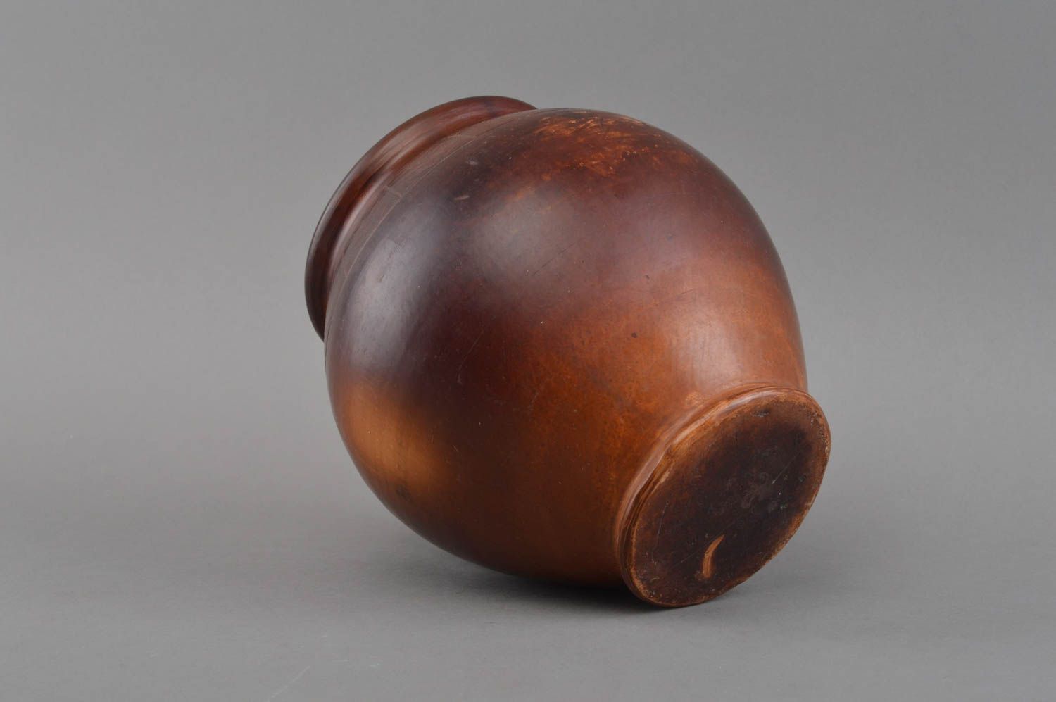 Grand pot à cuire céramique fait main écologique marron original joli 3 L photo 4