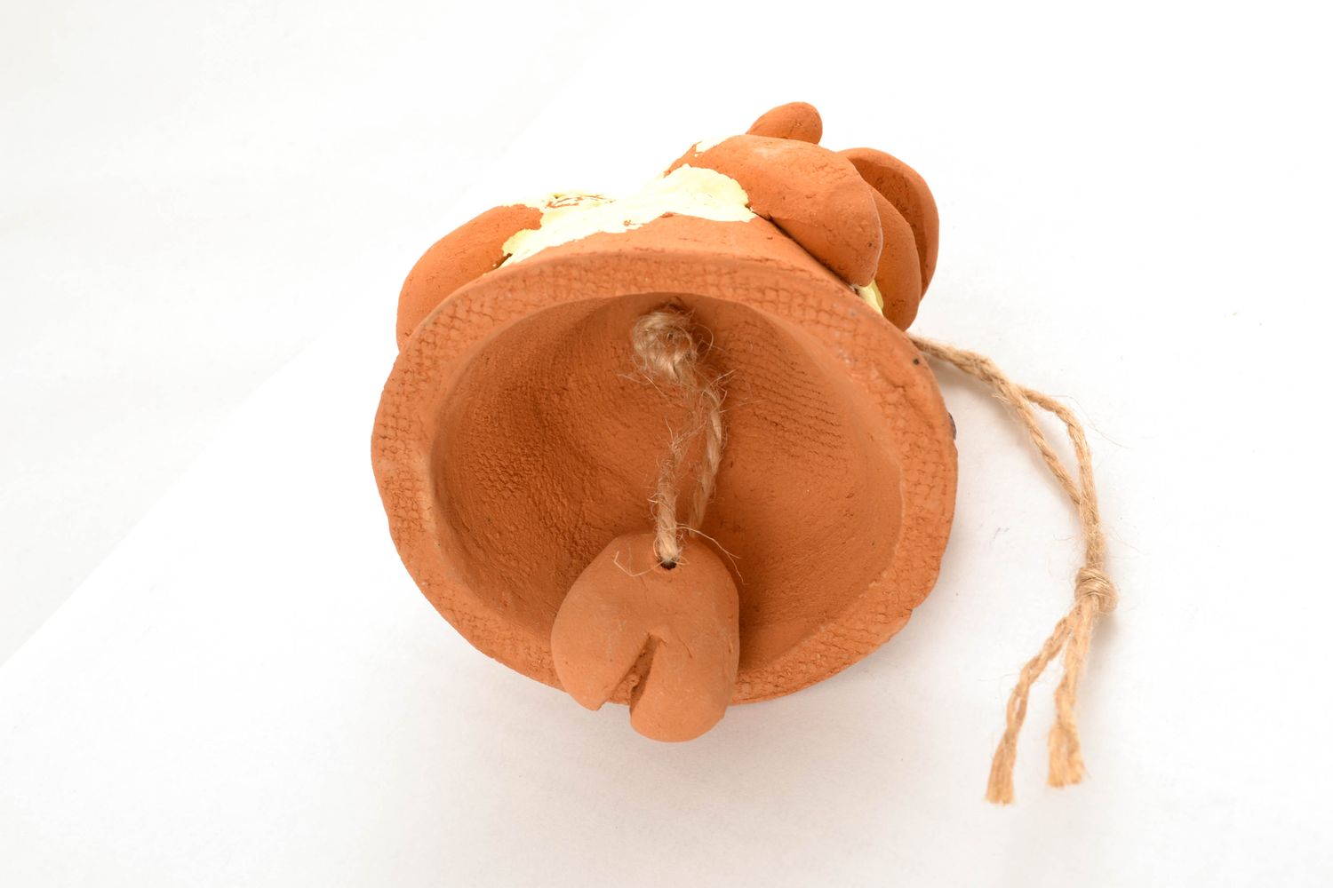 Campanello d'autore in ceramica fatto a mano pecorella decorativa carina foto 3