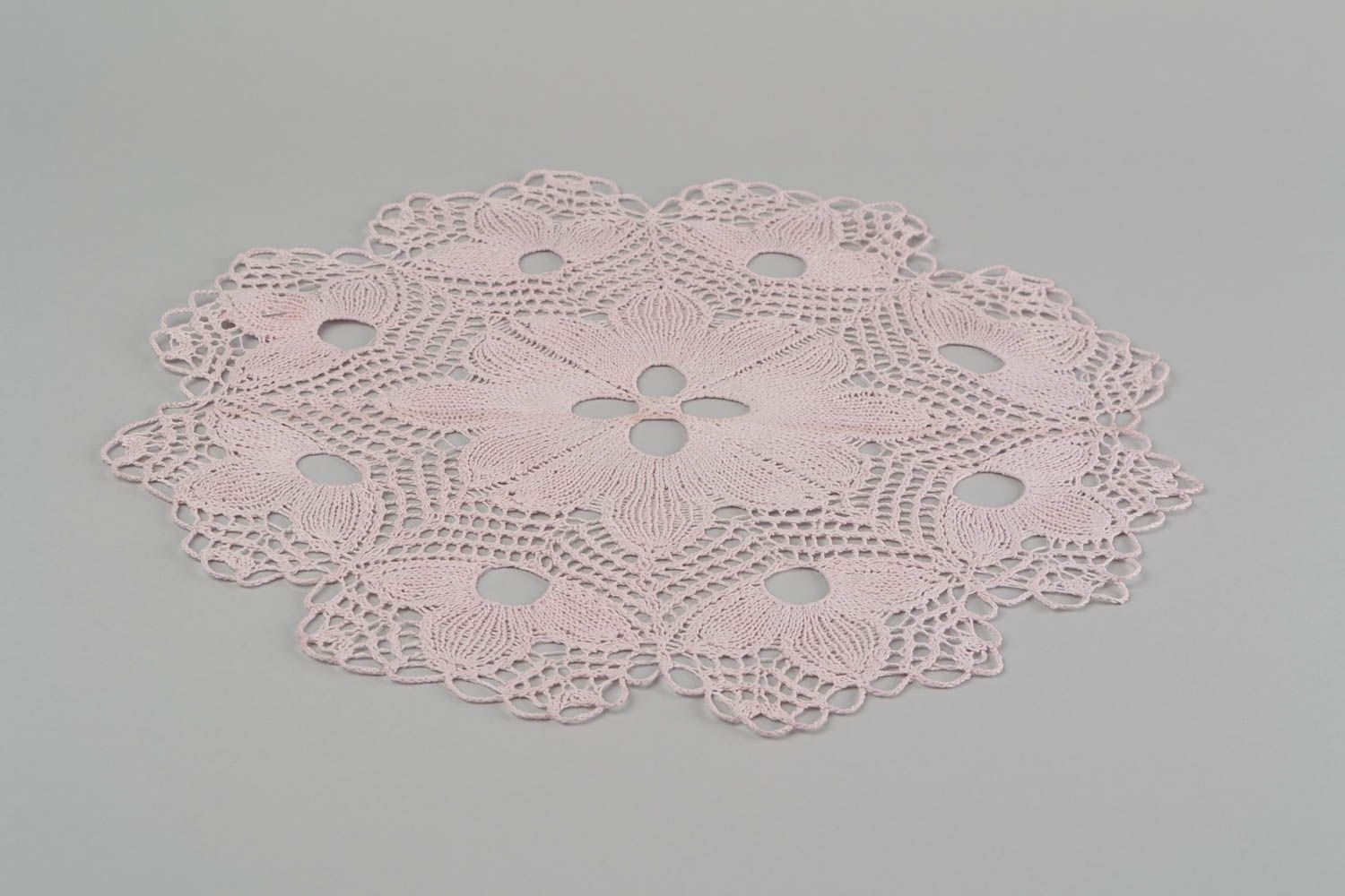 Servilleta tejida artesanal para mesa rosada elemento decorativo diseño de casa foto 4