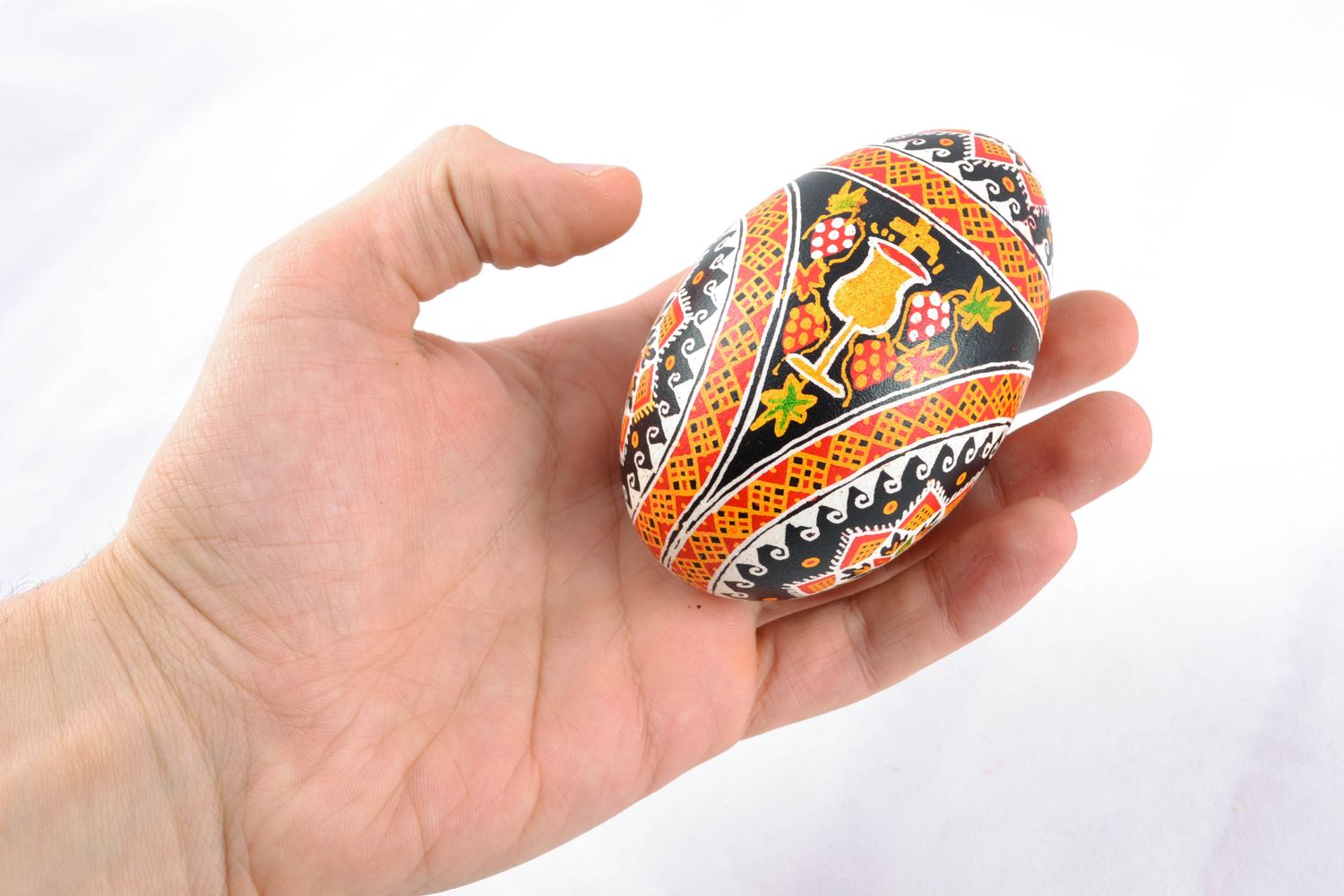 Расписное яйцо пасхальное гусиное подарок верующему человеку фото 2