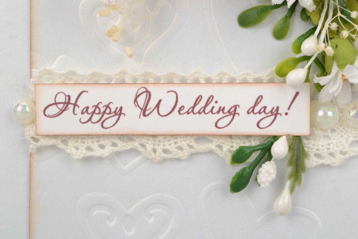 Tarjeta de diseñador “Feliz día de boda” foto 3