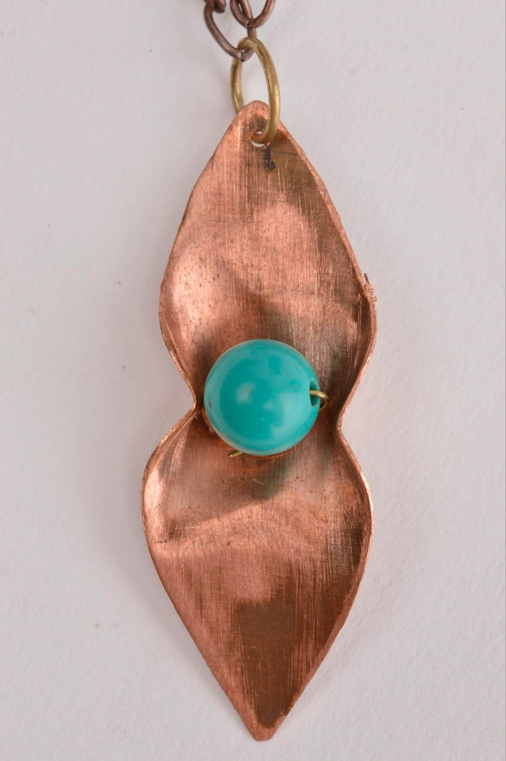 Colgante hecho a mano de cobre regalo original colgante para mujeres elegante foto 4