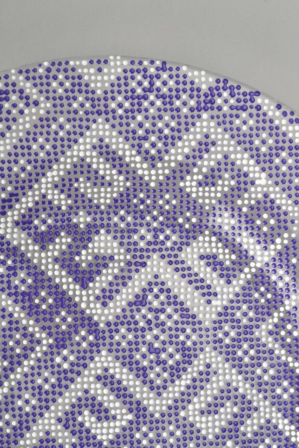 Стеклянная тарелка с орнаментом Фиолетовая фото 3