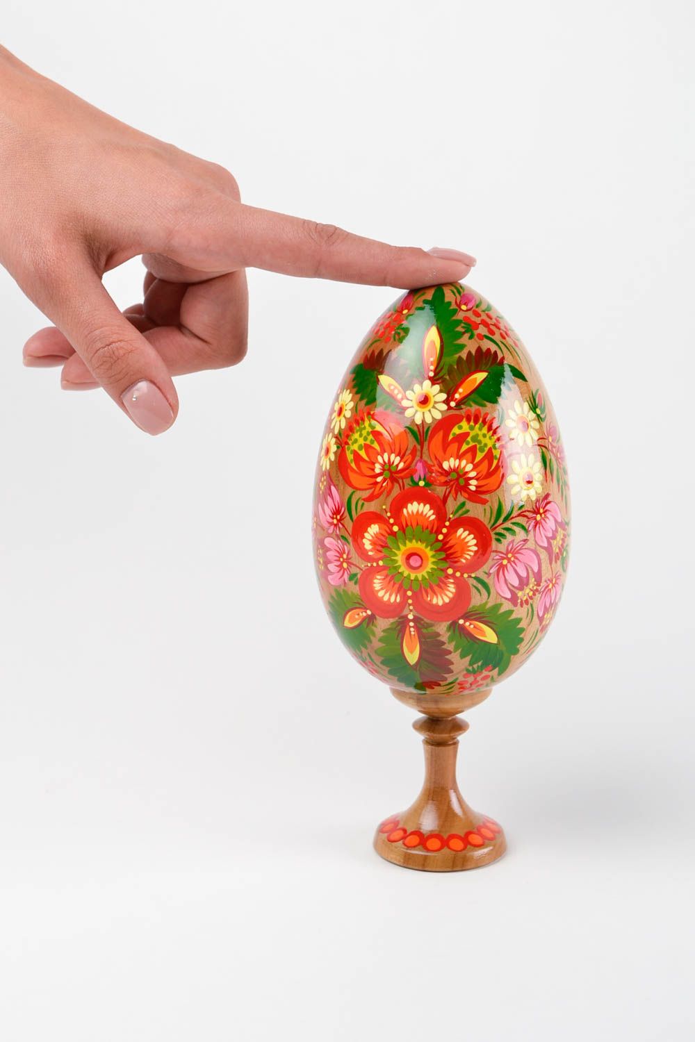 Deko aus Holz Ostern Ei Ostern Symbol handmade Osterei Geschenk einzigartig foto 2