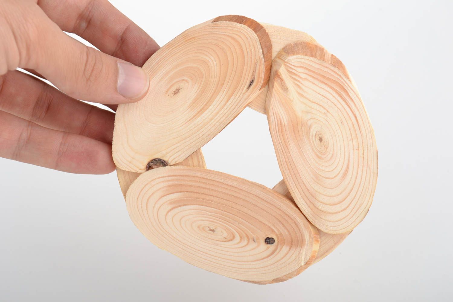 Bequemer schöner handmade Holz Untersetzer für heiße Töpfe Küchen Dekor foto 2