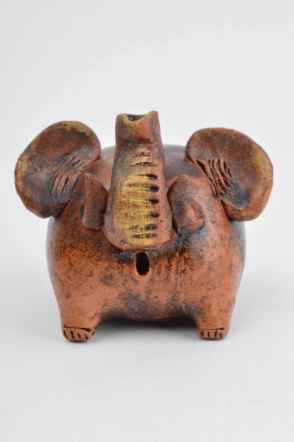 Handmade Wohnzimmer Deko Kinder Geschenk Keramik Figur lustiger Elefant foto 3