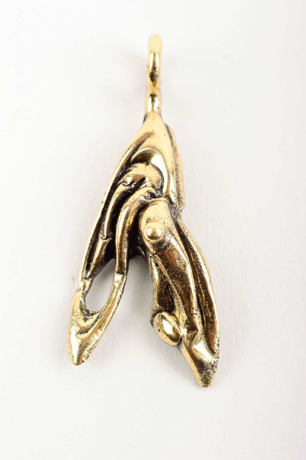 Handmade designer pendant brass stylish necklace metal accessory cute gift photo 1