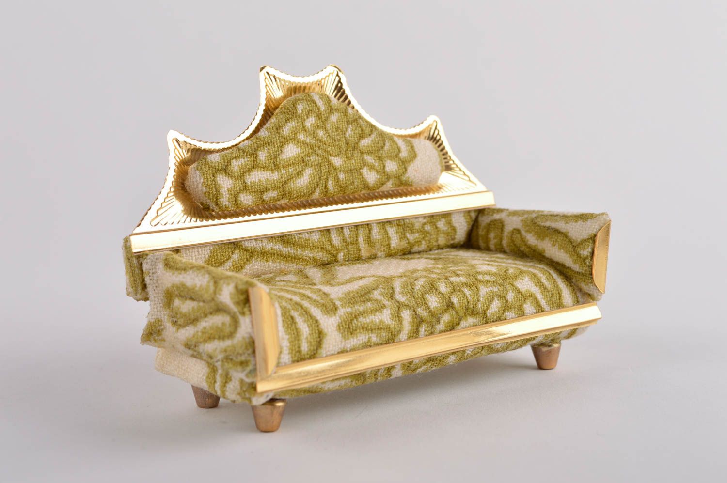 Statuette décorative Figurine fait main sofa de taille miniature Déco maison photo 2