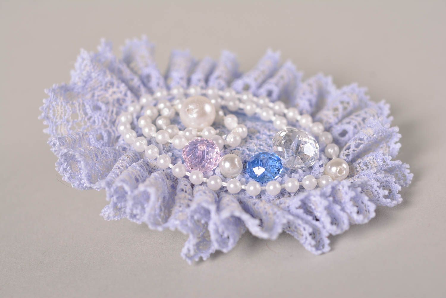 Stylish handmade felt brooch lace brooch jewelry handmade accessories for girls photo 5