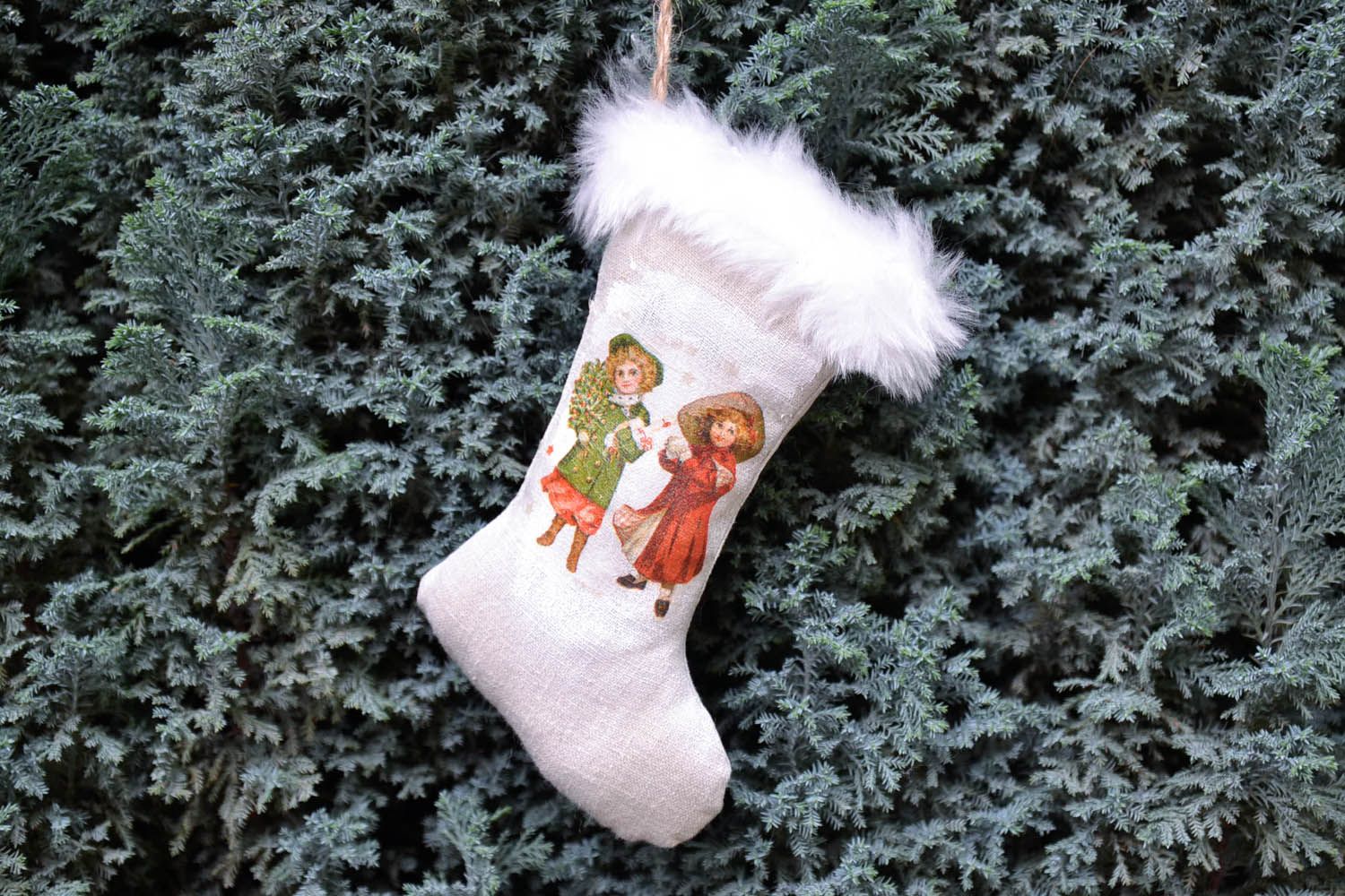 Soft Christmas tree decoration Boot photo 1