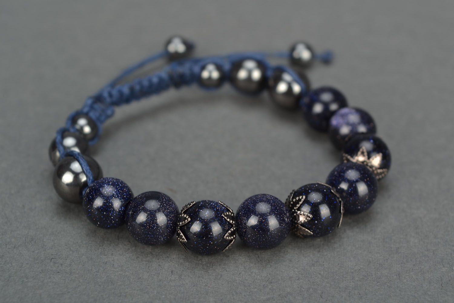 Dark blue aventurine bracelet photo 3