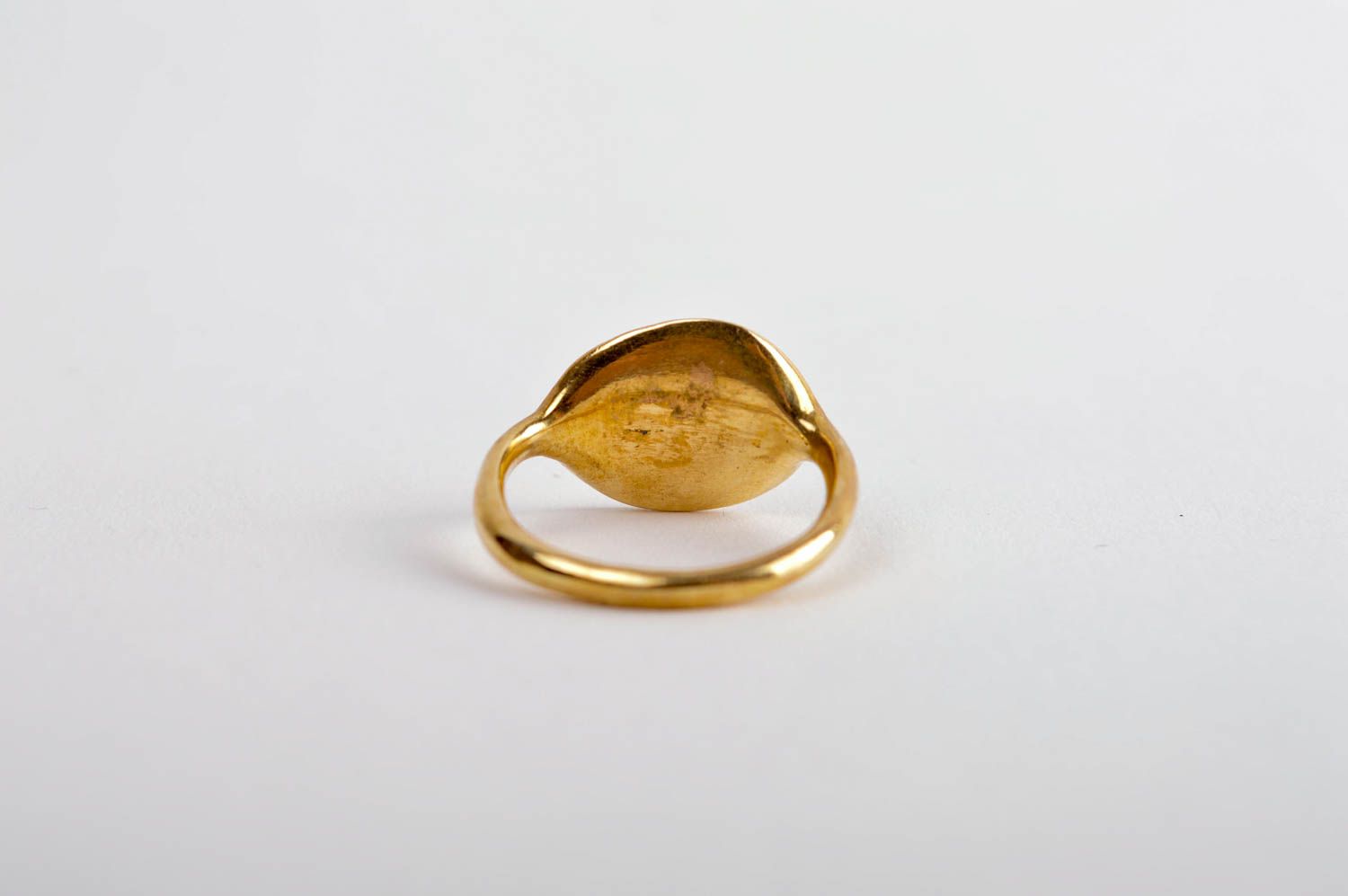 Handmade brass ring metal accessories metal jewelry stylish massive ring photo 4