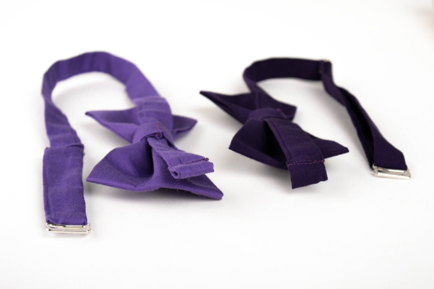Handmade male accessories stylish lilac bow ties 2 designer bow ties photo 3