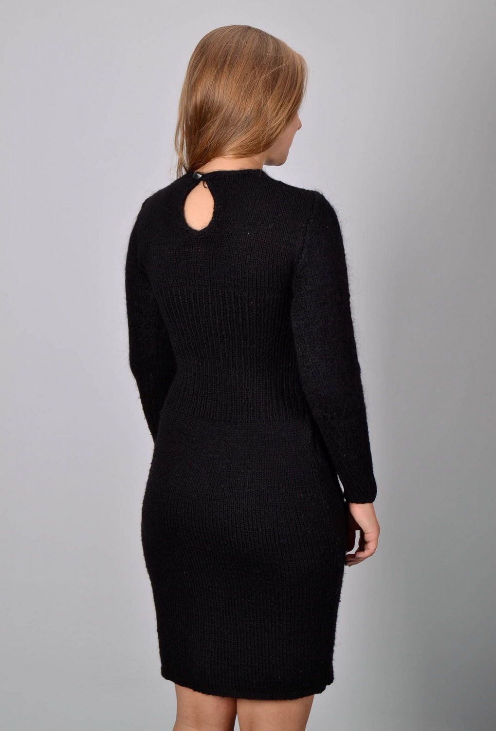 Black woolen dress photo 5