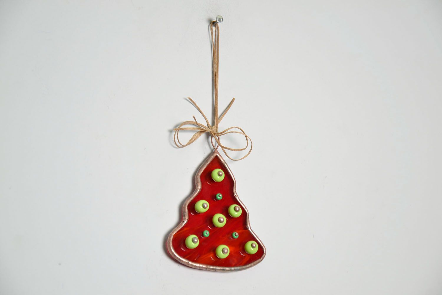 Stained glass interior pendant Christmas Tree photo 1