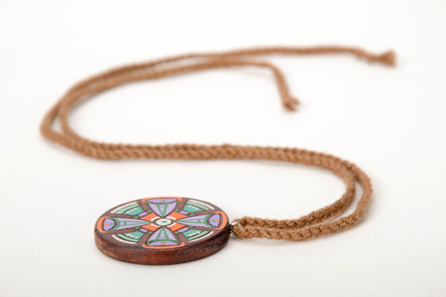 Handmade pendanr designer accessory wooden pendant wooden jewelry gift ideas photo 3