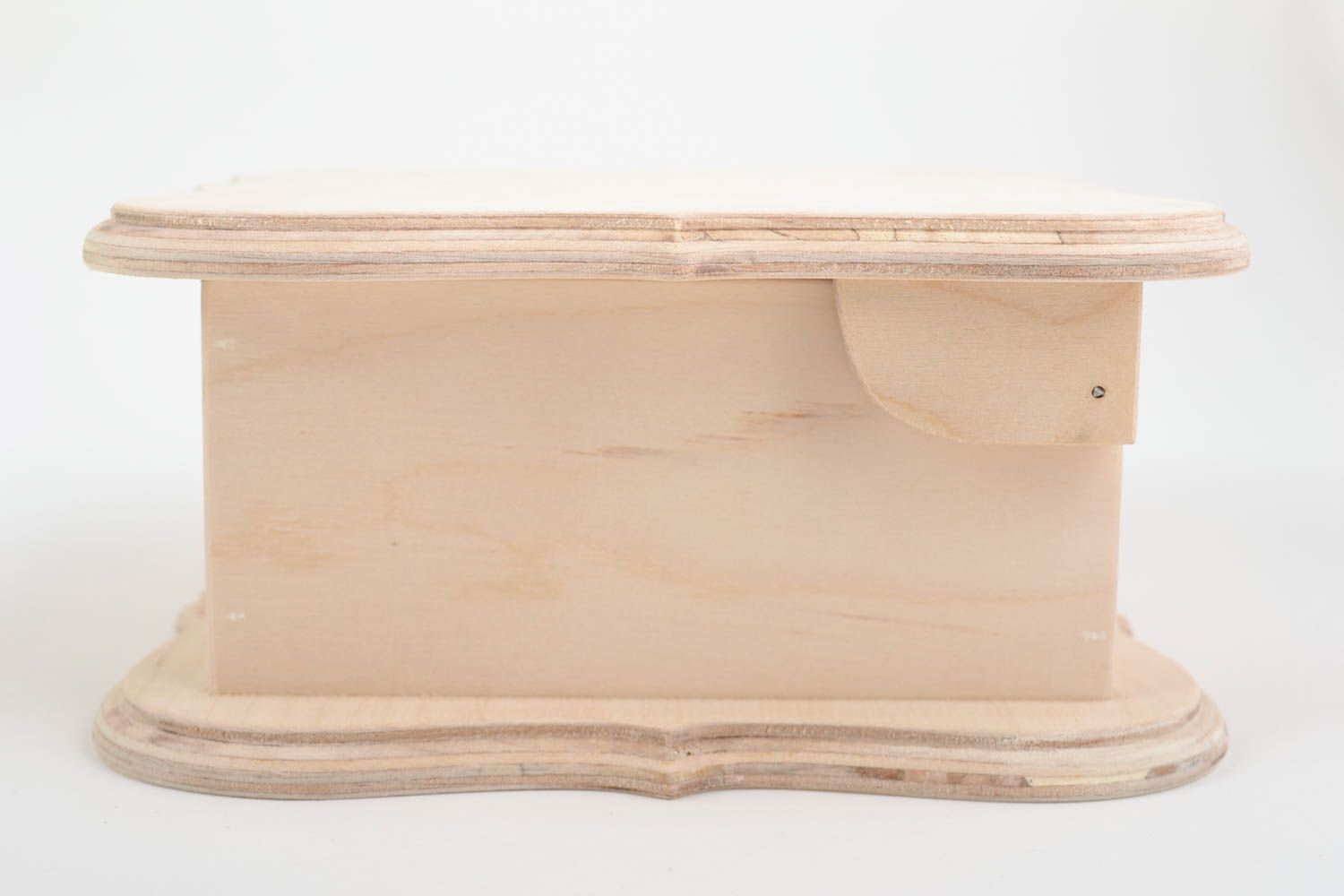Pieza para manualidades artesanal caja de madera inacabada con tapa para pintar foto 4