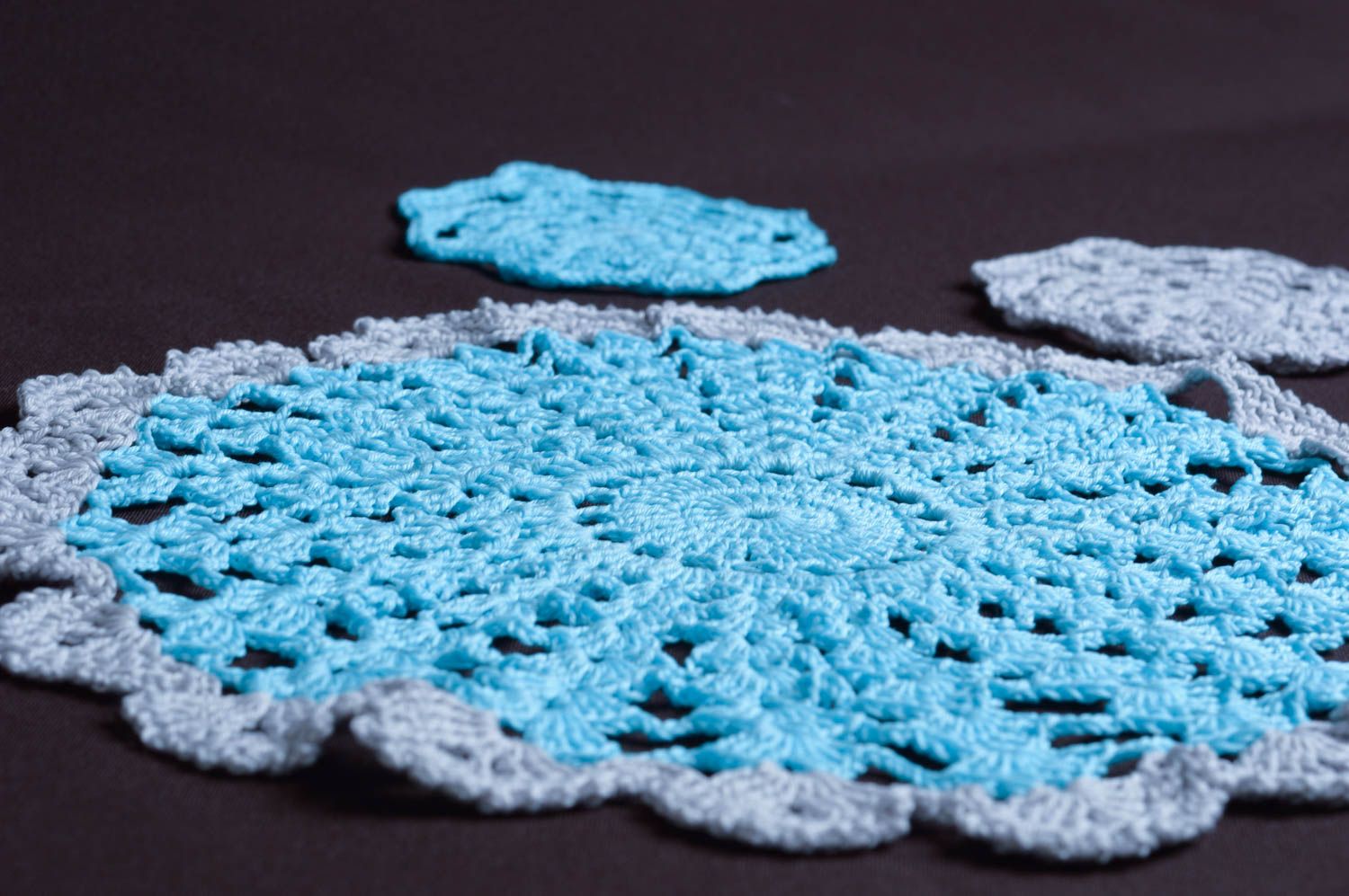 Servilletas tejidas a crochet hechas a mano textil para el hogar decoración de casa foto 5