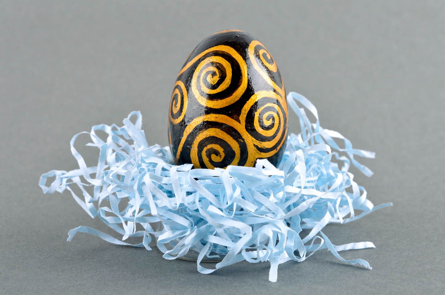 Decoración para Pascua hecha a mano huevo de madera pintado regalo original foto 1