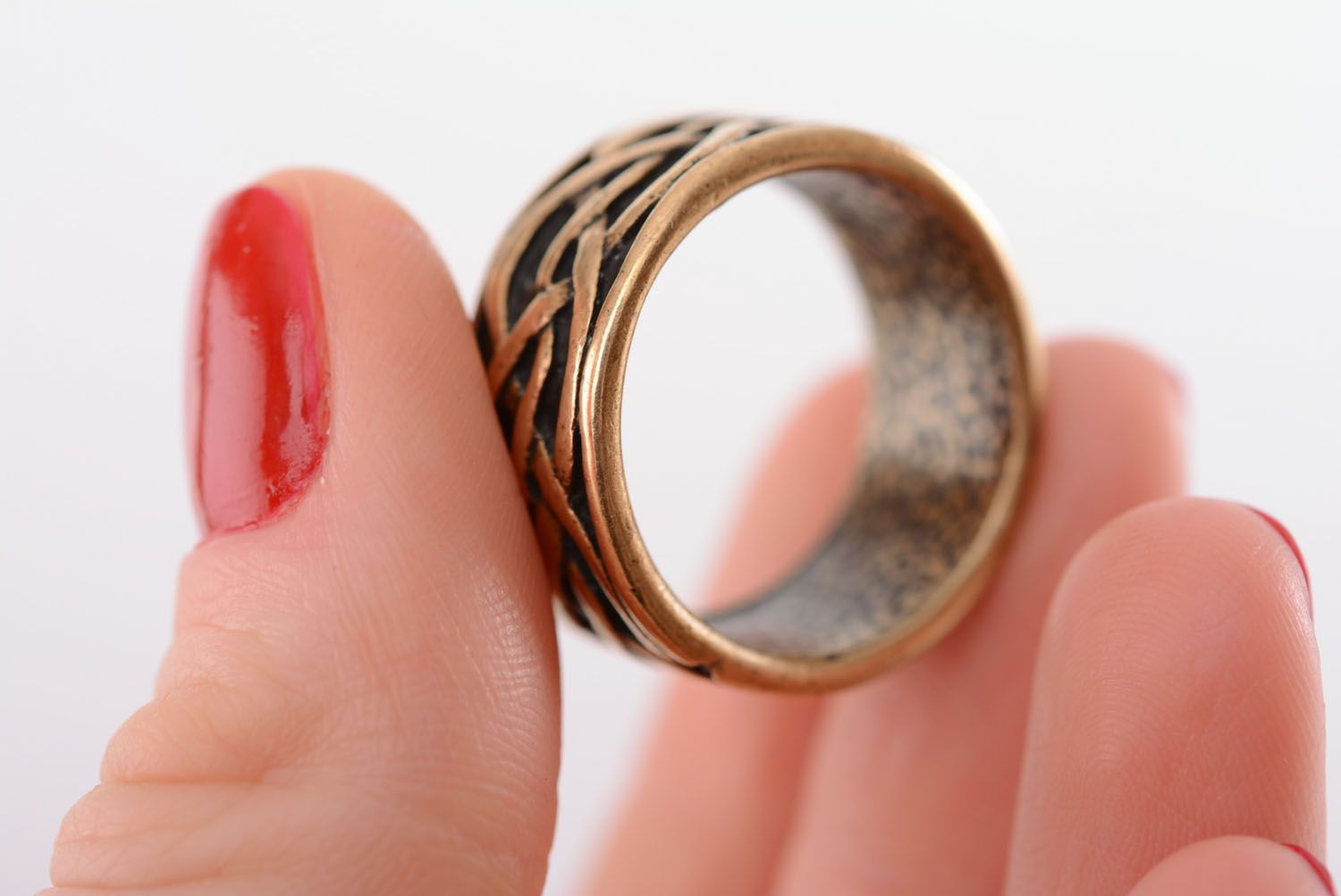 Keltischer Ring Schmuck aus Bronze foto 5