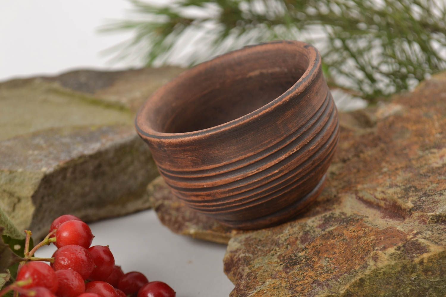 Pinnchen Schnaps handmade Schnapsglas Keramik ungewöhnlich Geschirr aus ton foto 1