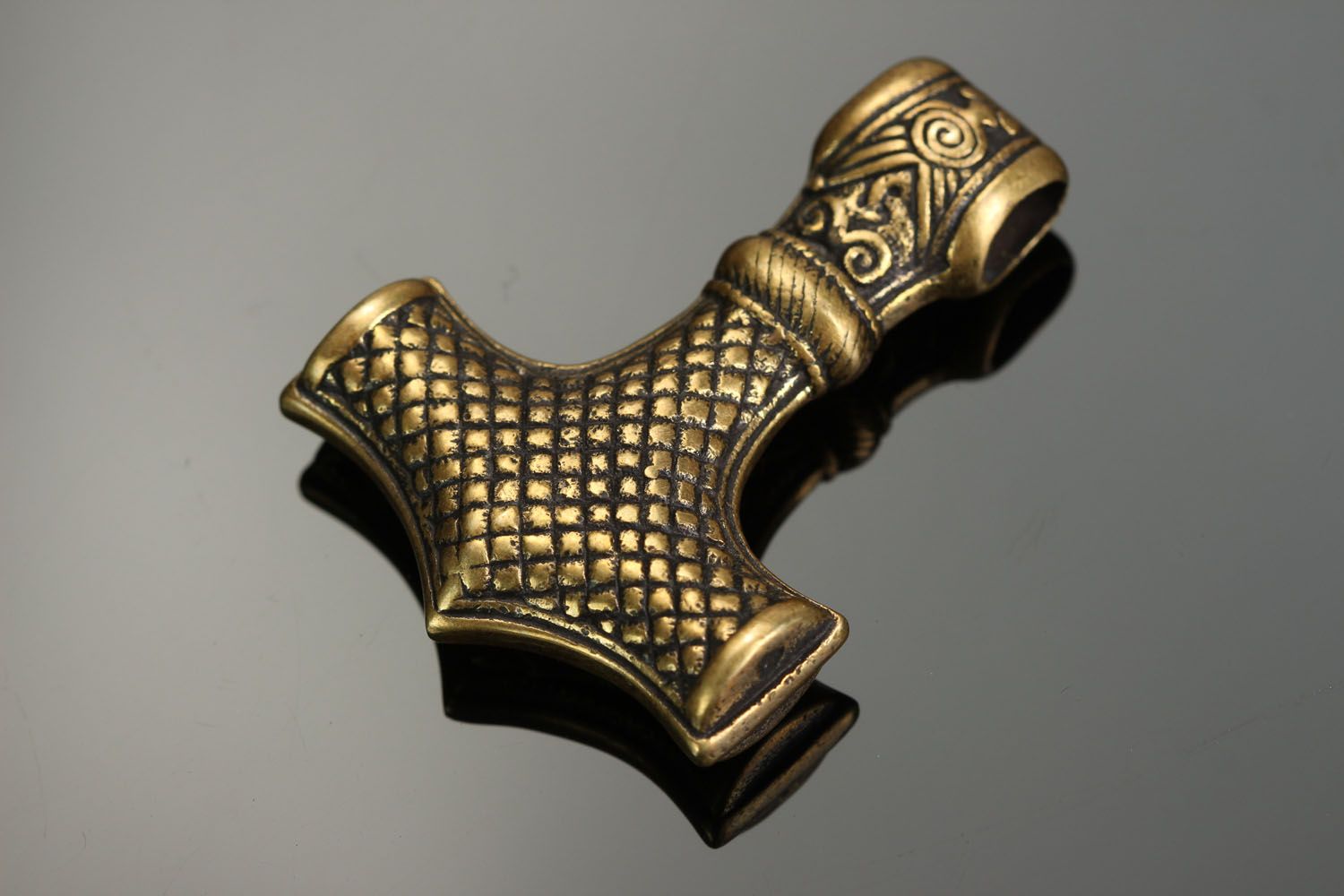 Bronze pendant Hammer of Thor photo 2