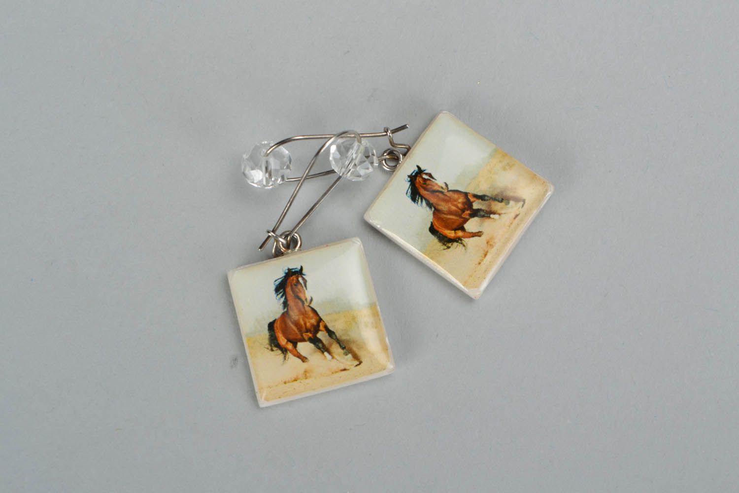 Polymer earrings Gallop photo 2