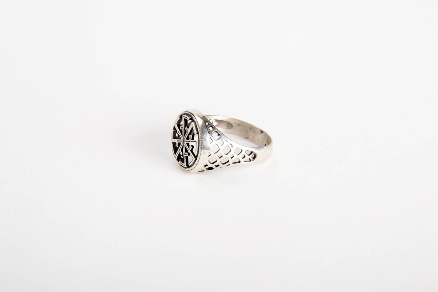 Серебряное кольцо ручной работы перстень мужской дизайнерское украшение фото 2