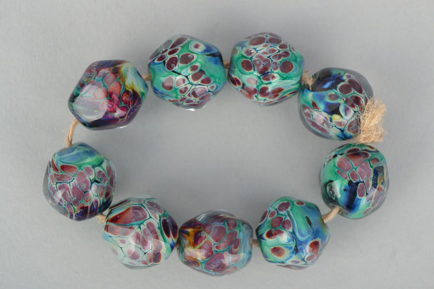 Unusual glass beads photo 1