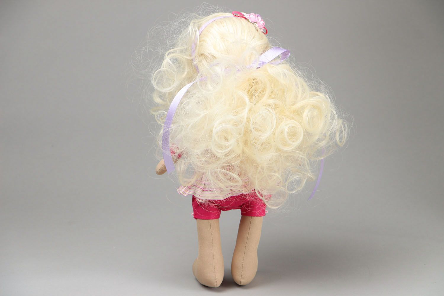 Текстильная кукла хенд мейд фото 3
