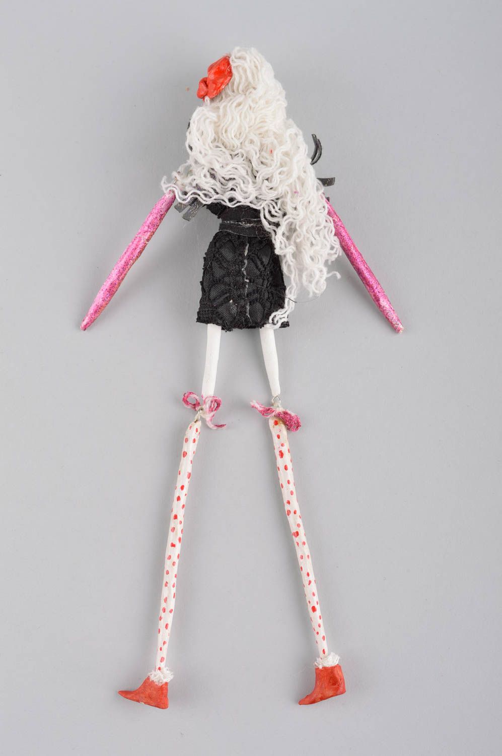 Авторская кукла игрушка ручной работы дизайнерская кукла монстрик из глины фото 4