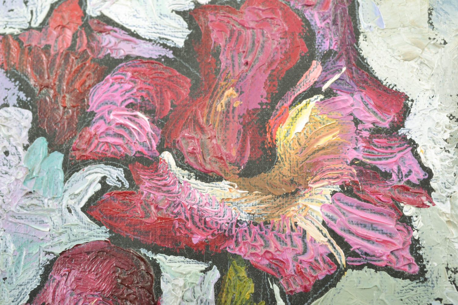 Bright oil painting Flowers photo 3