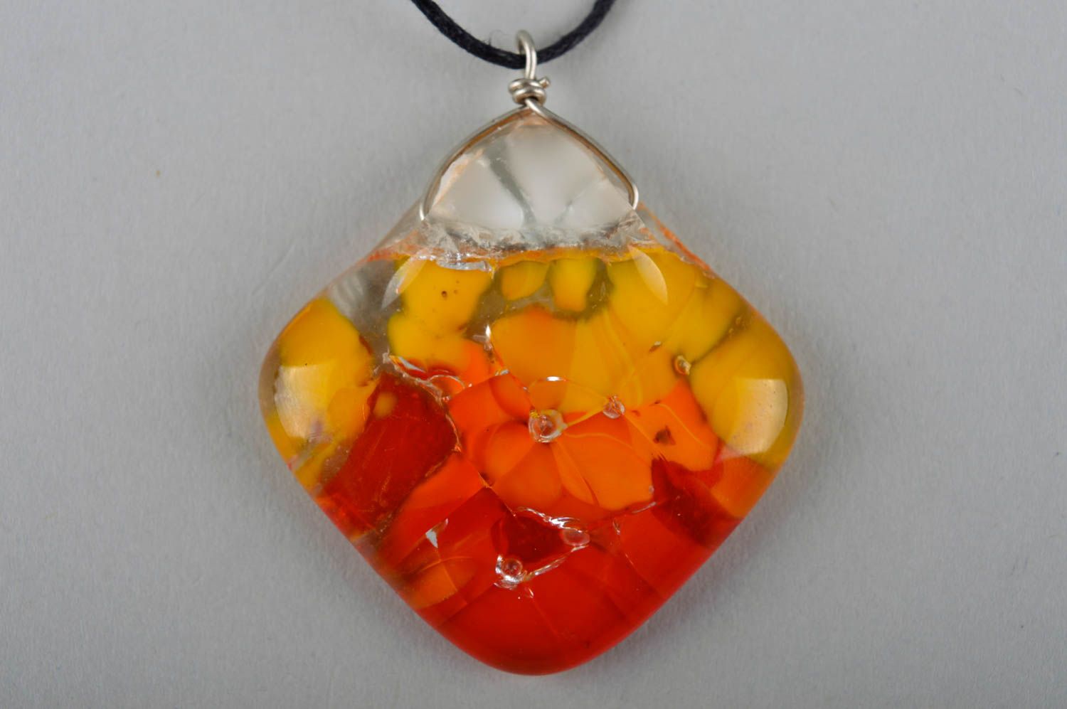 Beautiful handmade glass pendant necklace design fashion accessories gift ideas photo 4