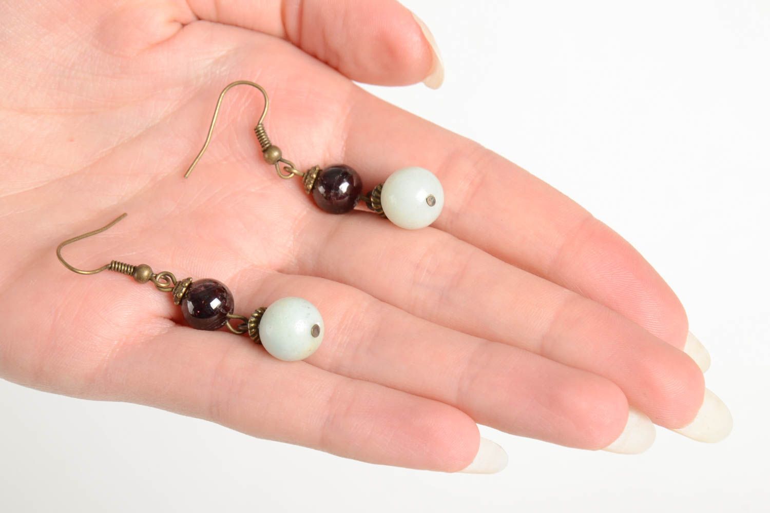 Handmade designer earrings jewelry with natural stone designer earrings photo 3