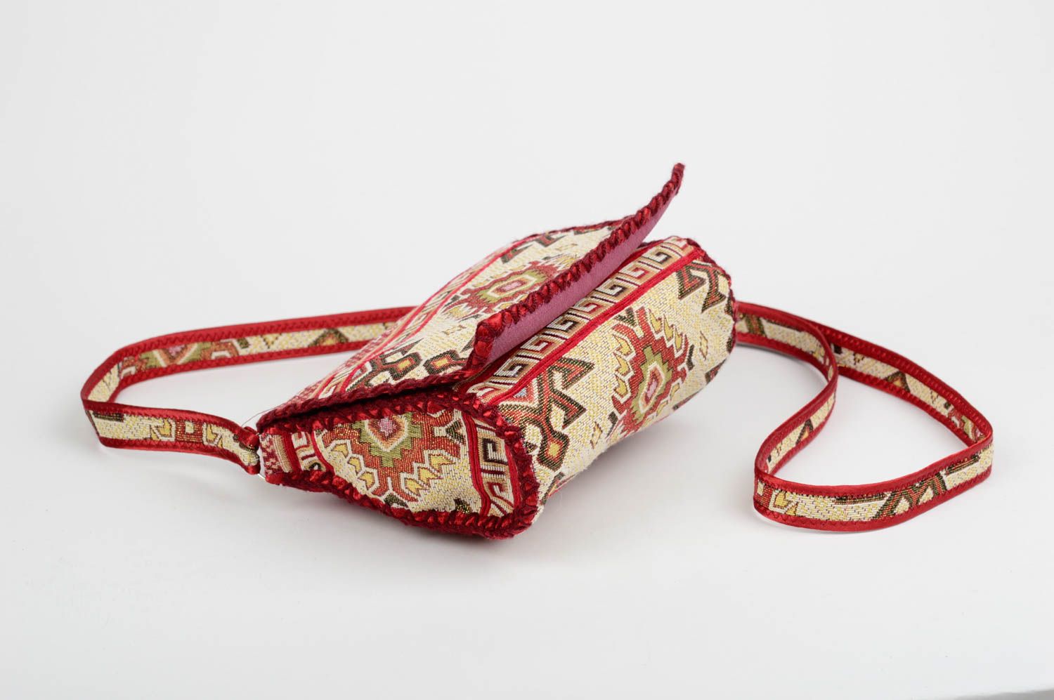 Bolso hecho a mano de tela étnico regalo para mujeres accesorio femenino foto 3