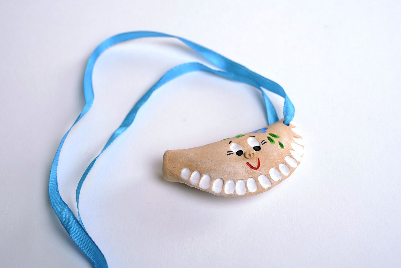 Pendant-Whistle Made of Clay photo 1