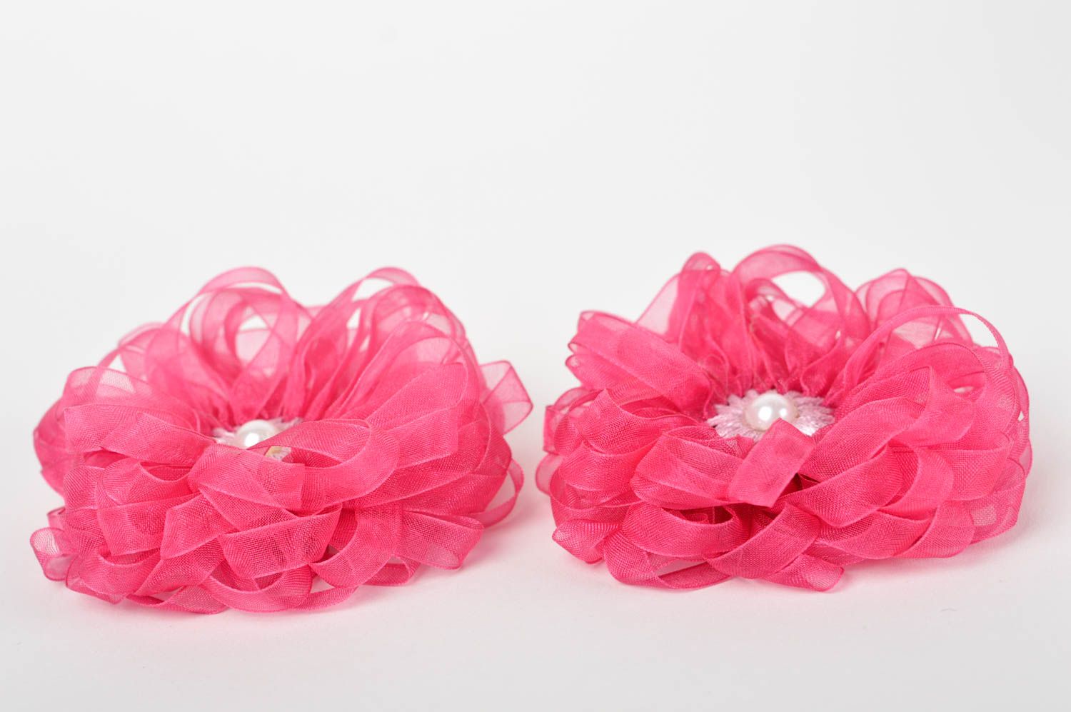 Handmade children scrunchies hair jewelry flower barrettes present for girl photo 3