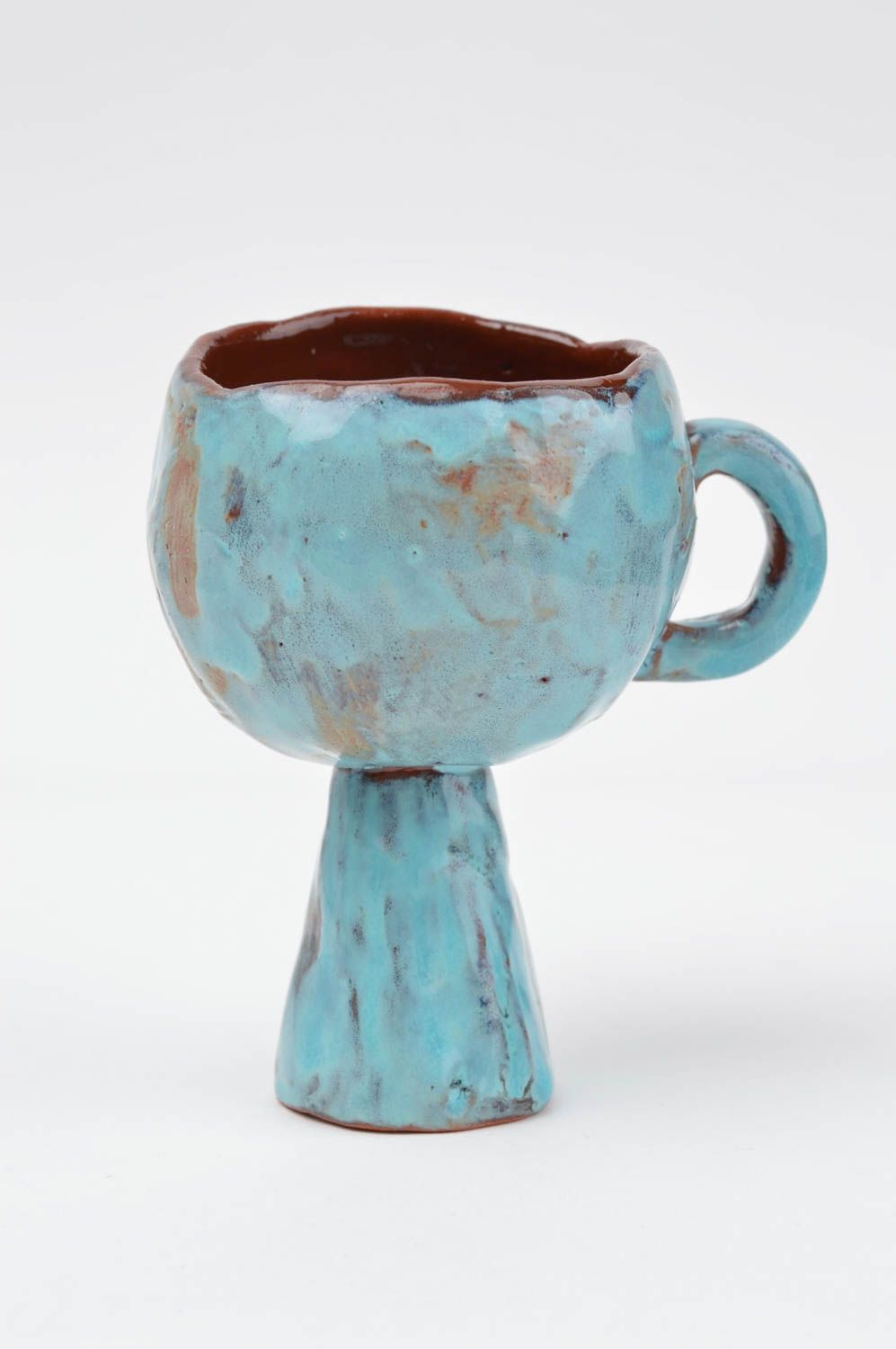 Handmade Tee Tasse schöne Kaffeetasse aus Keramik Küchen Deko Geschenk für Frau foto 2