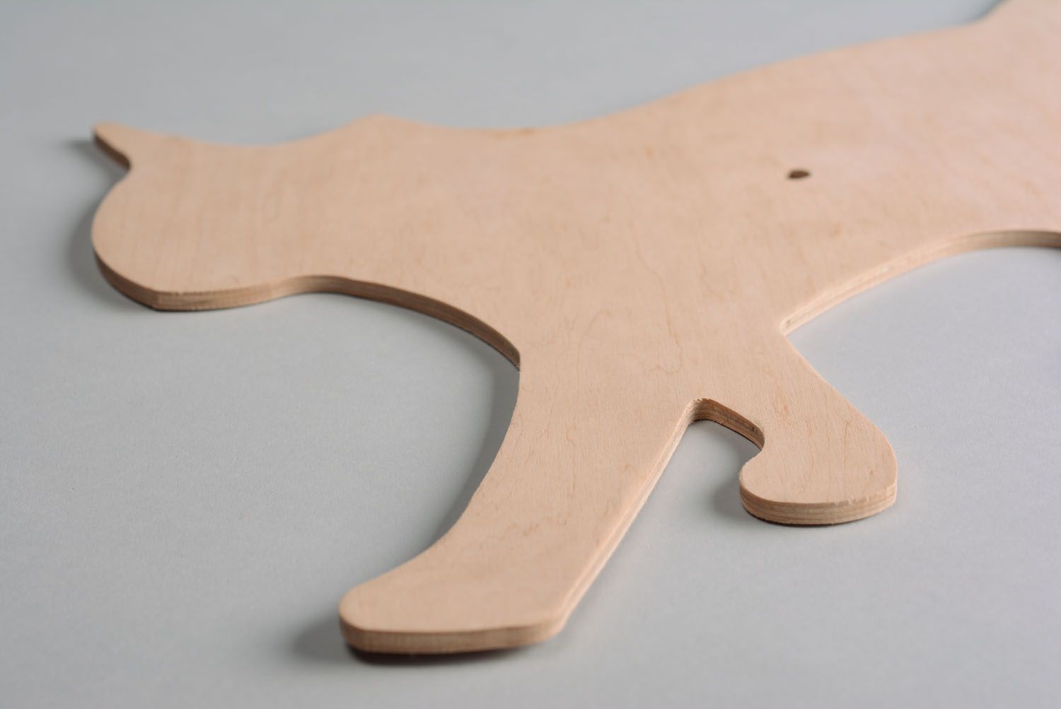 Base de madera contrachapada para reloj con forma de gato foto 4