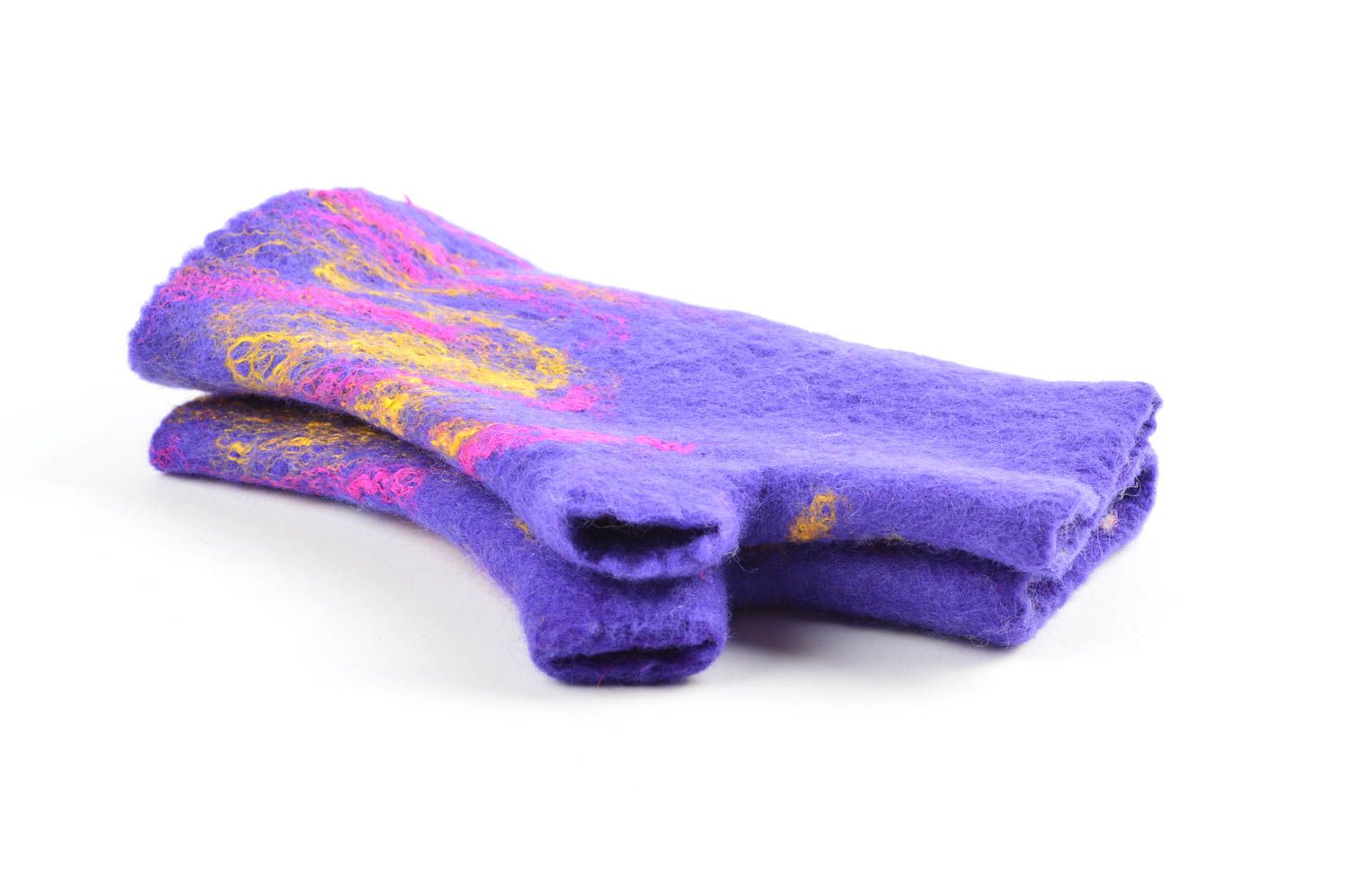Женские перчатки ручной работы перчатки без пальцев фиолетовые митенки женские фото 5