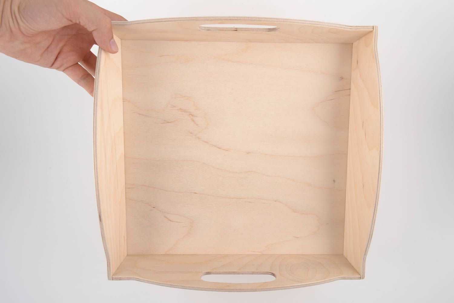 Handmade DIY plywood blank tray convenient capacious photo 5
