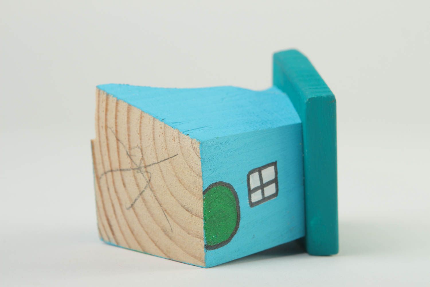 Handgefertigt Dekofigur aus Holz Deko Idee Haus originelles Geschenk klein foto 4