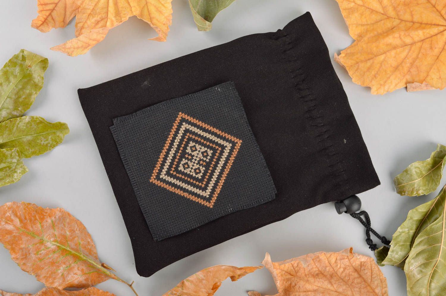Unusual handmade fabric pouch handmade accessories fabric purse for girls photo 1