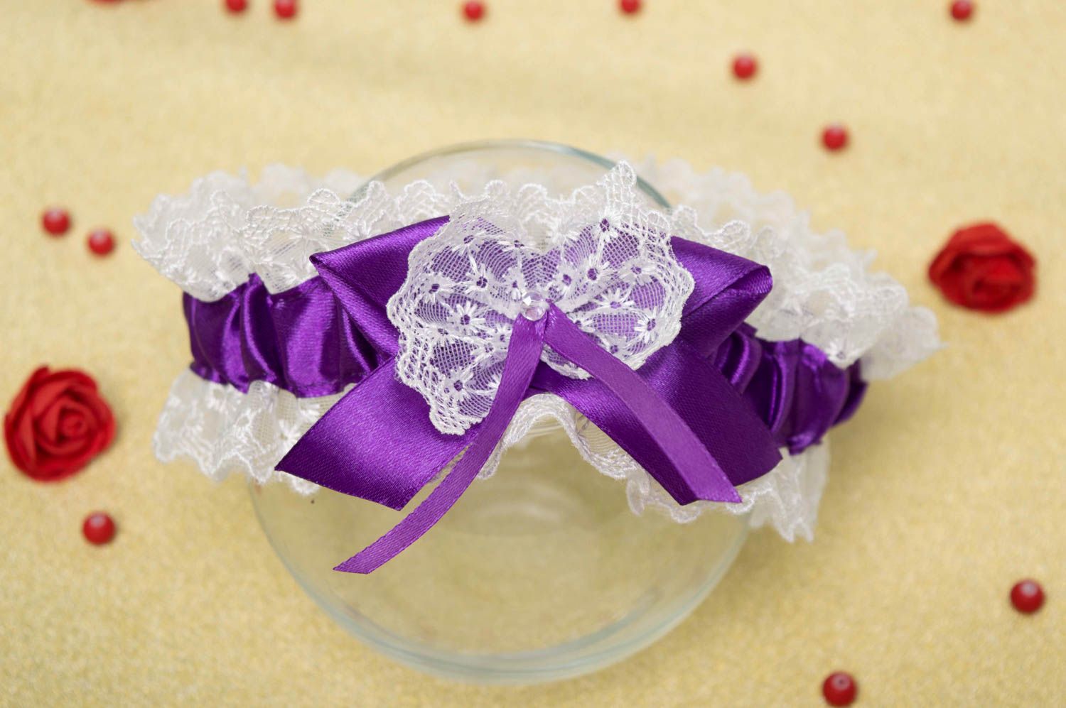 Beautiful handmade wedding garter gentle bridal garter accessories for girls photo 1
