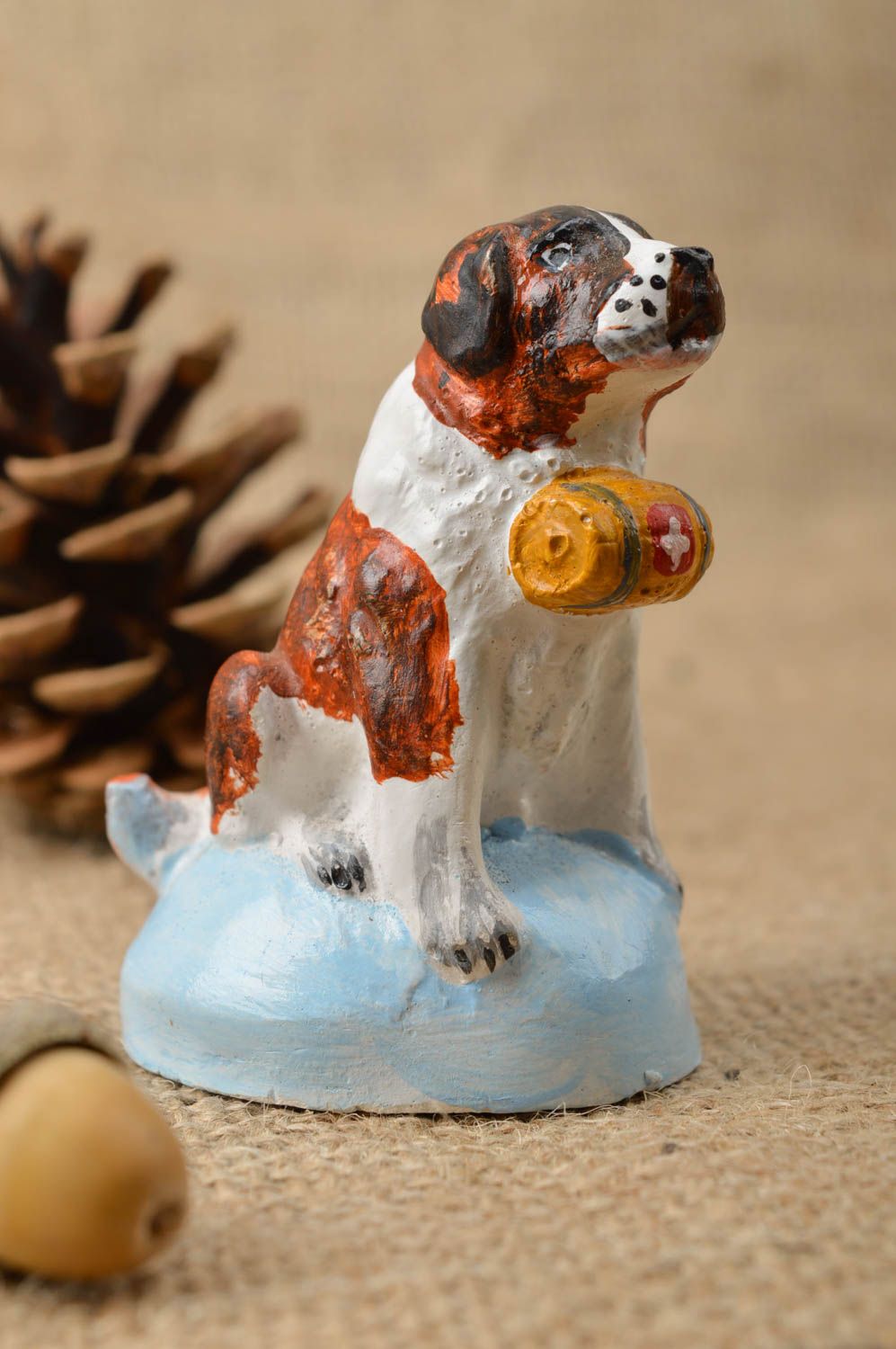 Фигурка ручной работы оригинальная статуэтка для декора собака необычный подарок фото 1