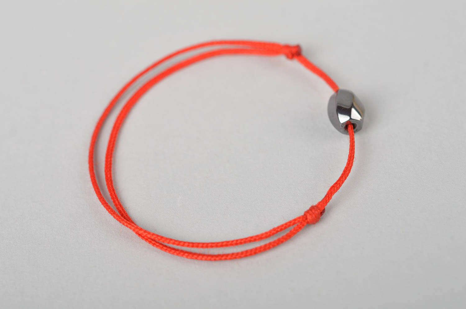 Handmade accessories designer bracelet fashion unusual red bracelet with bead   photo 4